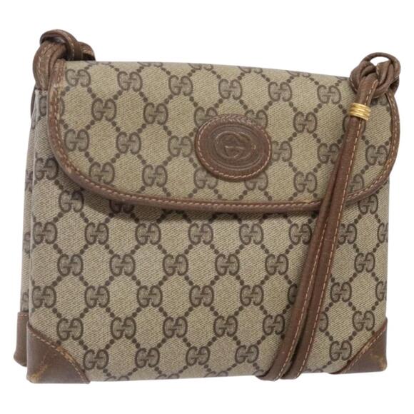 GUCCI GG Supreme Shoulder Bag Pvc Beige Gold 007 105 007 105 - Picture 1 of 16